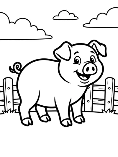 Dibujo de Chancho para Colorear — dibujo para colorear para imprimir