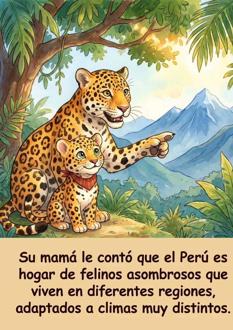 Cuento de Amaru y la gran familia de felinos para imprimir — página 2 de 6