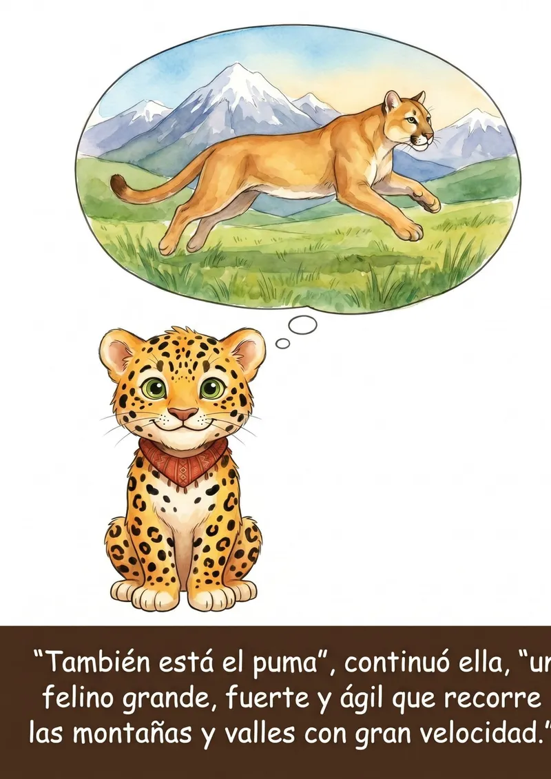 Cuento de Amaru y la gran familia de felinos para imprimir — página 4 de 6