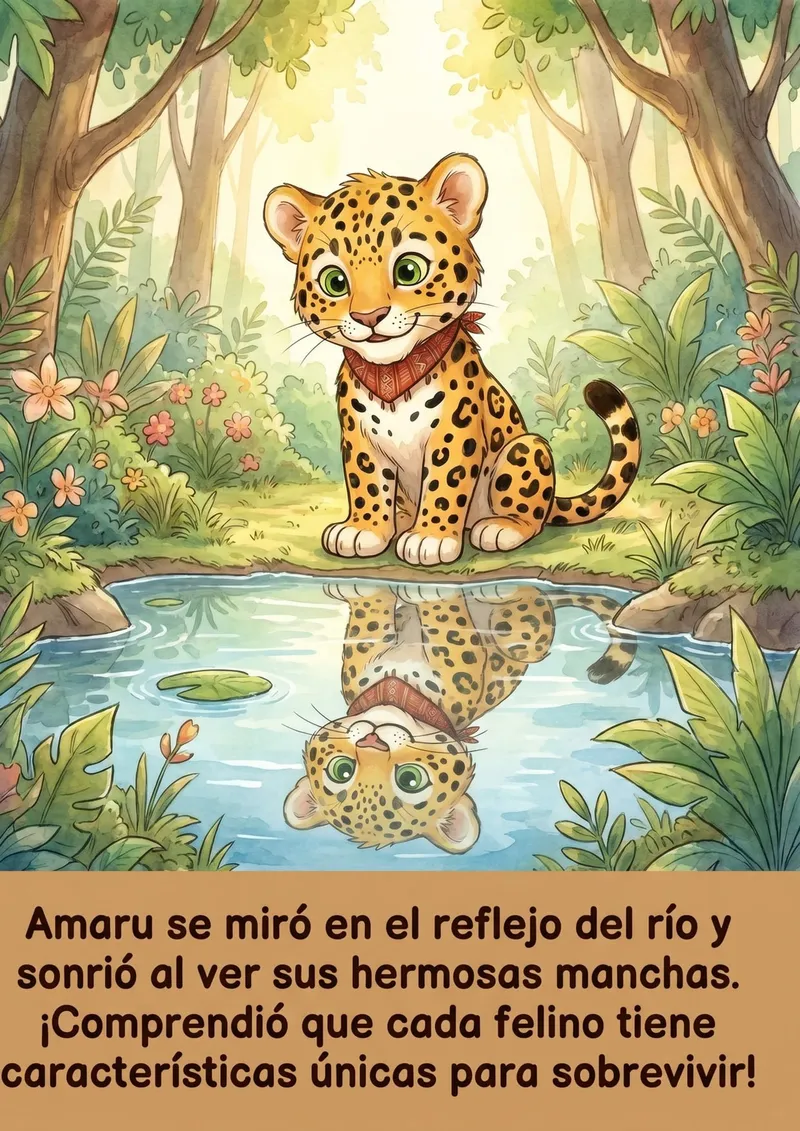 Cuento de Amaru y la gran familia de felinos para imprimir — página 5 de 6