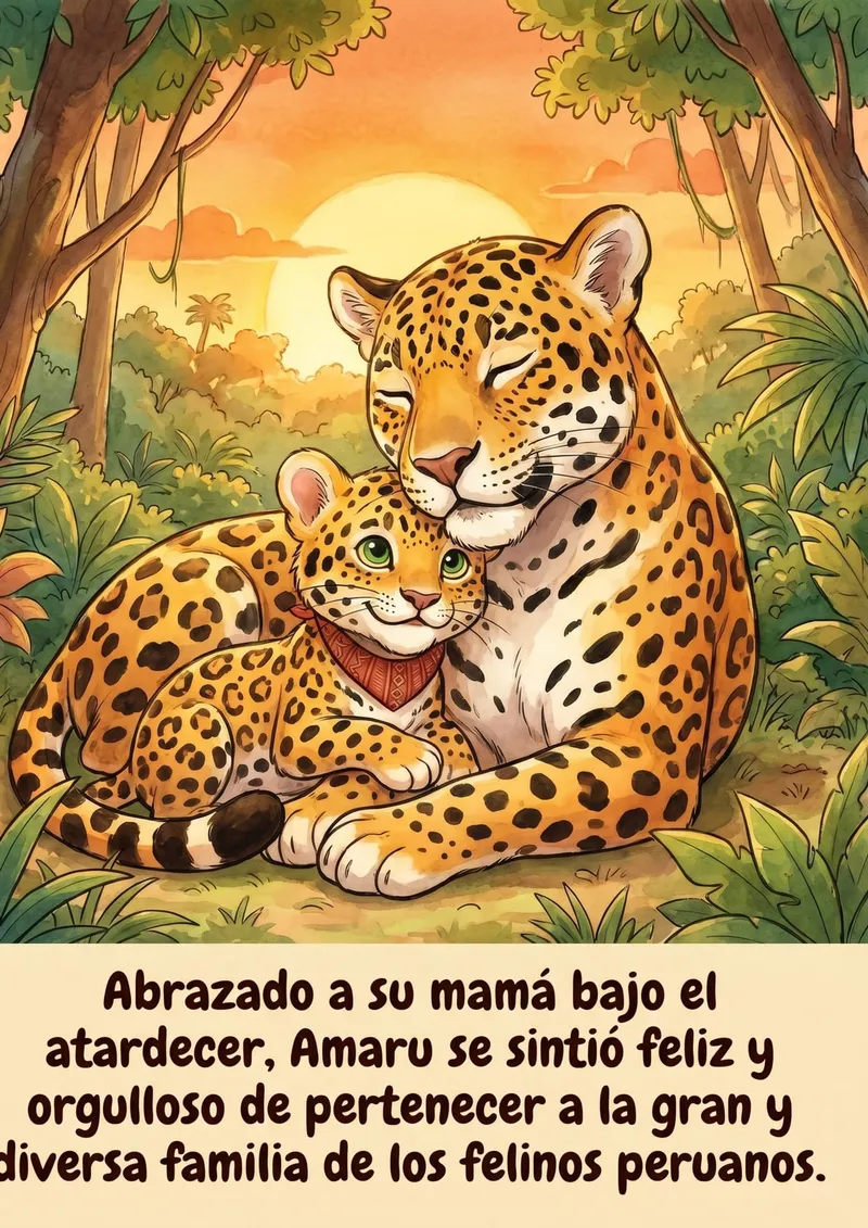 Cuento de Amaru y la gran familia de felinos para imprimir — página 6 de 6