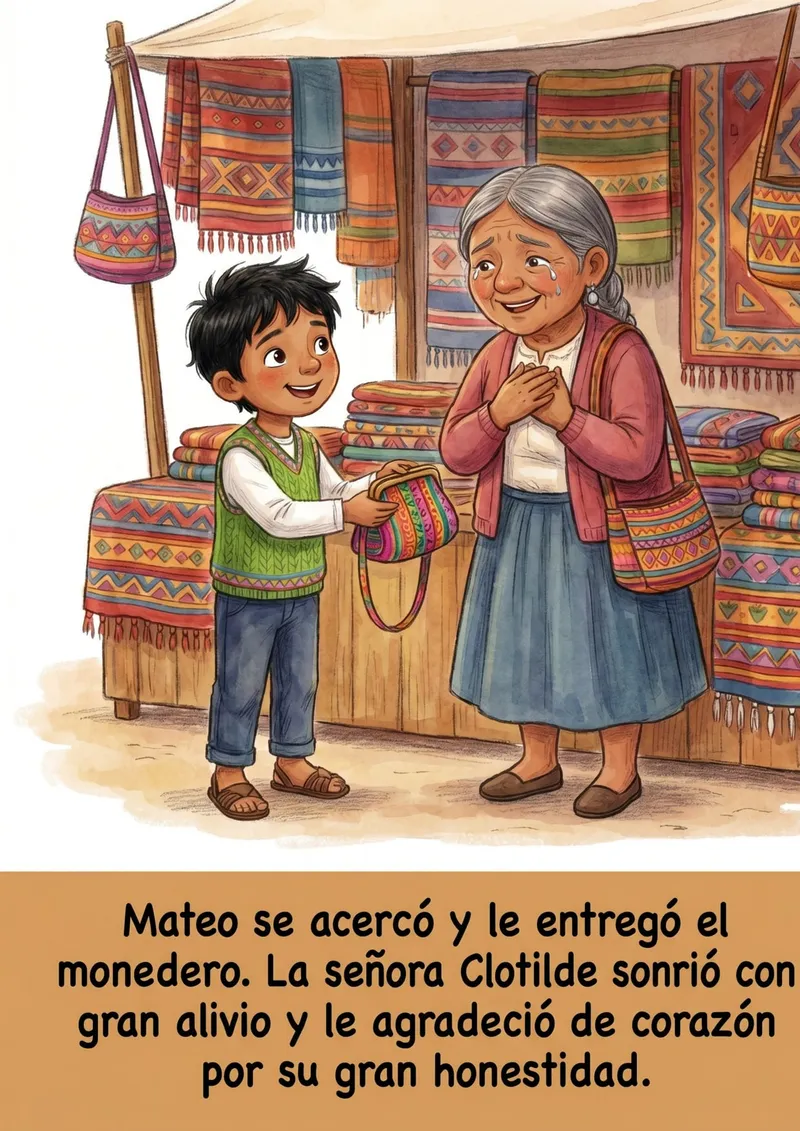 Cuento del Verdadero Tesoro de Mateo para imprimir en PDF — página 5 de 5