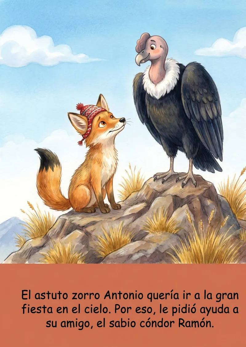 Cuento del Zorro y el Cóndor para imprimir