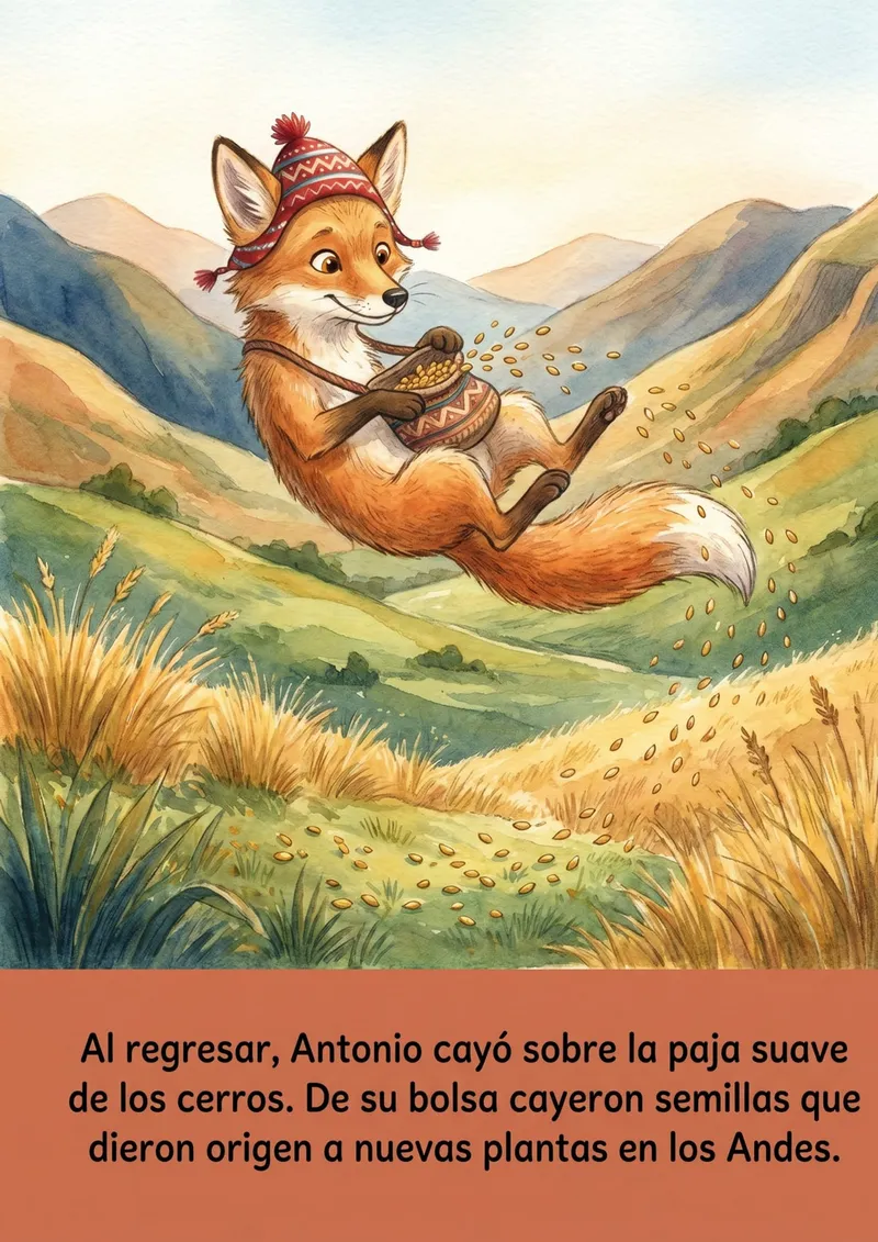 Cuento del Zorro y el Cóndor para imprimir en PDF — Primaria — página 3 de 3