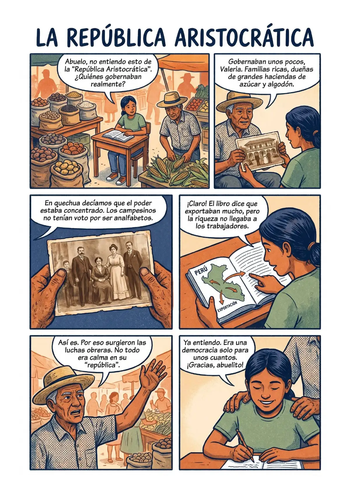 Historieta de la República Aristocrática para imprimir — vista previa de la página 1