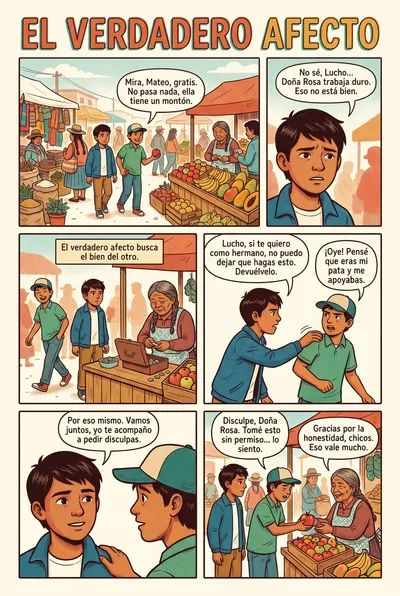 El Verdadero Afecto — historieta para imprimir