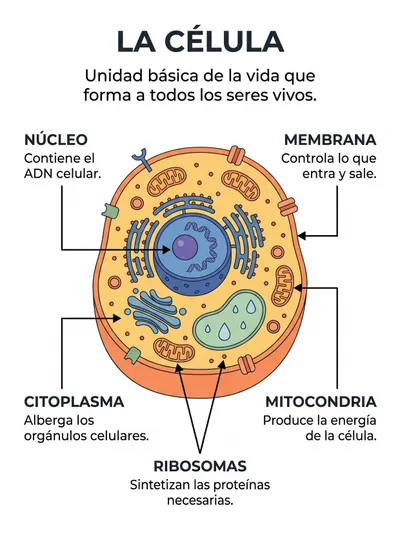 La Célula — infografía para imprimir