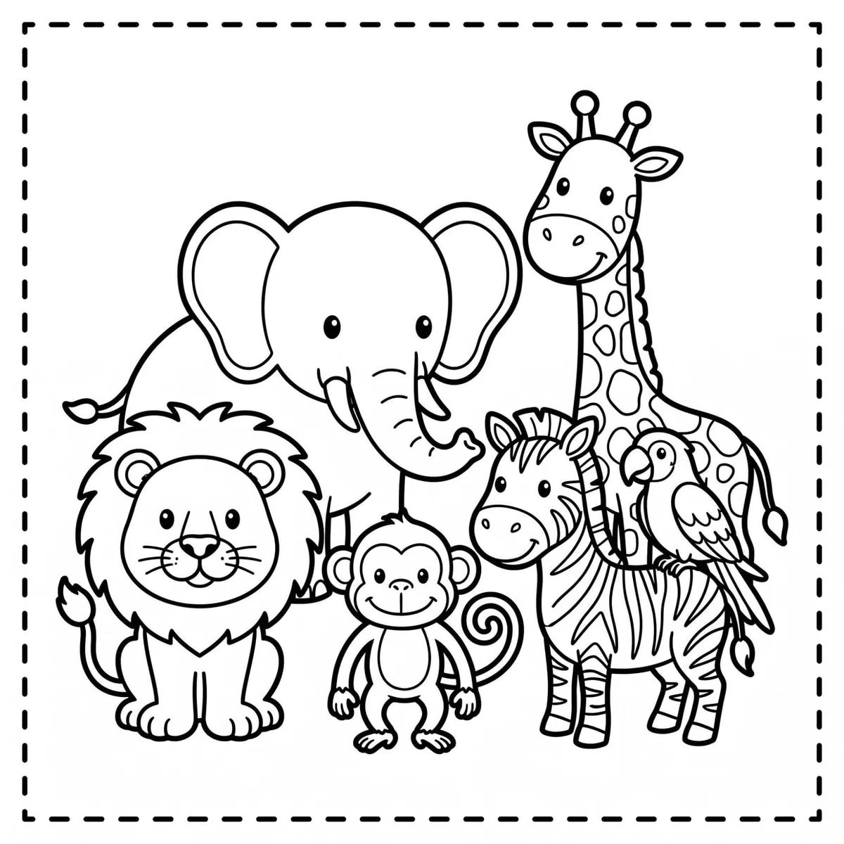 los animales de la selva — figuras para recortar para imprimir de Primaria