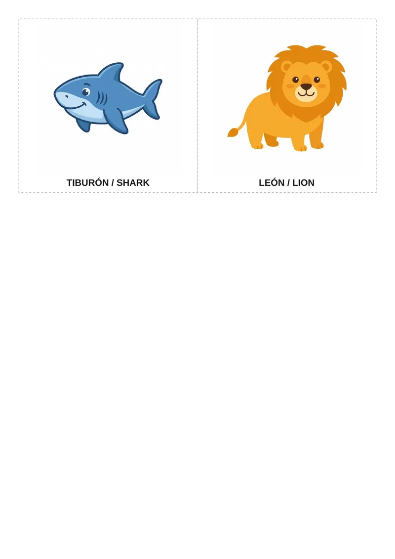los animales en inglés y español — página 2 de 2