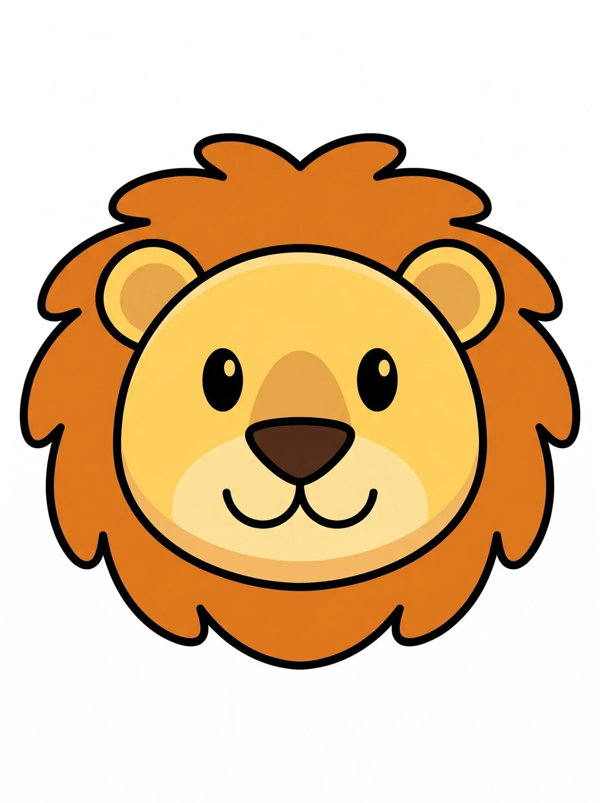un leon — máscara para recortar para imprimir de Primaria