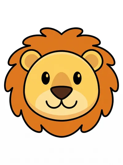 un leon — máscara para recortar para imprimir