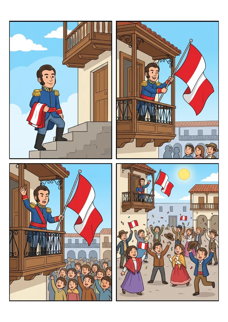 Secuencia de la Proclamación de la Independencia del Perú
