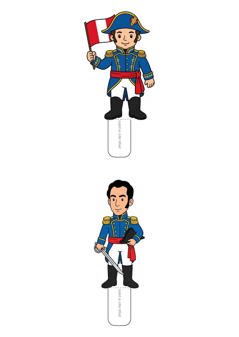 Títeres de próceres de la Independencia del Perú — Primaria