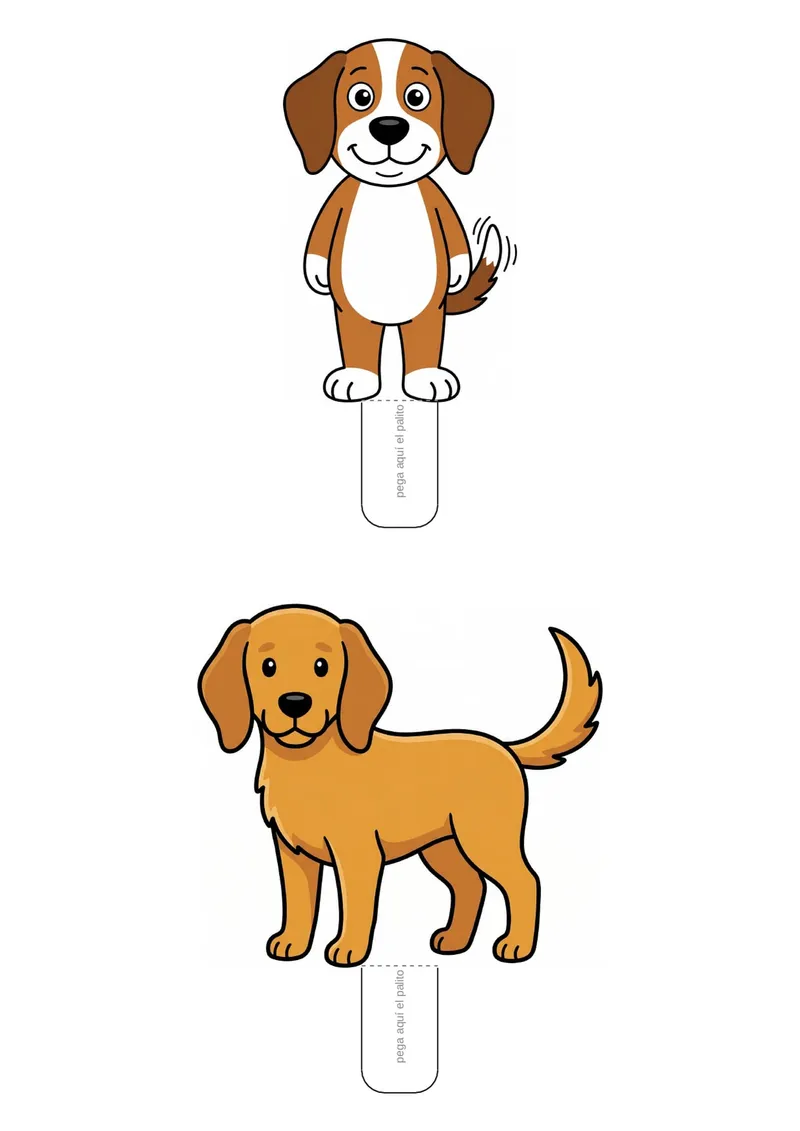 Títeres de un perro para imprimir en PDF — Primaria — página 2 de 2